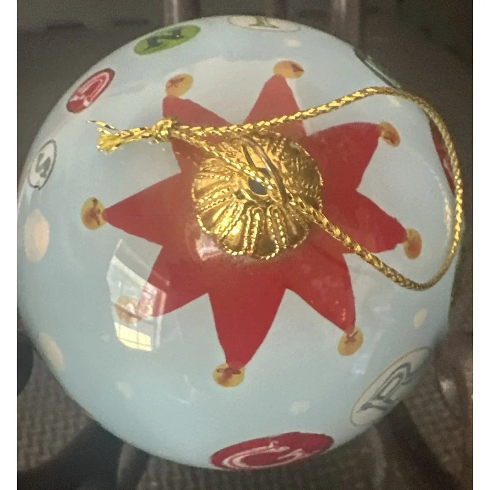 Pier 1 Li Bien Christmas Ornament 2012 Greetings Elves Train 3 1/2